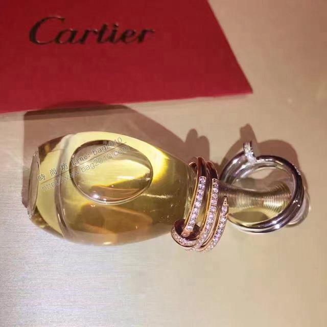 Cartier首飾 卡地亞釘子新款 雙層鑲鑽戒指  zgk1412
